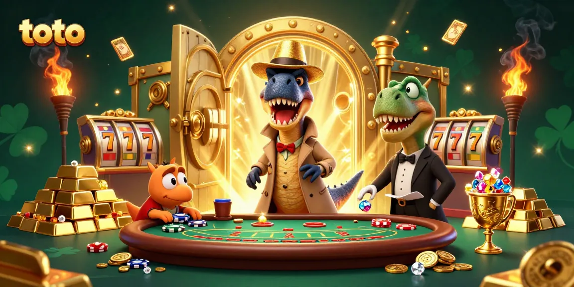 Watch how the velociraptor card counter plays toto at this vibrant casino illustration!