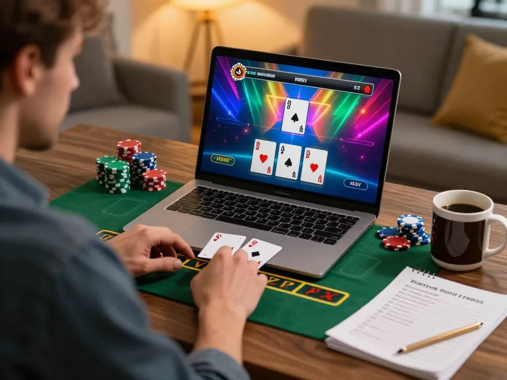 Engaging gameplay at goal123 casino showing a player focused on live blackjack, highlighting strategy and excitement.