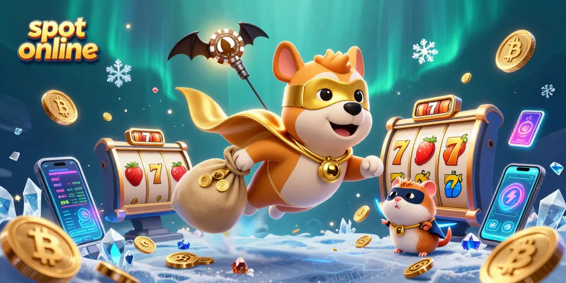 Experience the excitement of slot online with vibrant illustrations and animated characters in action.