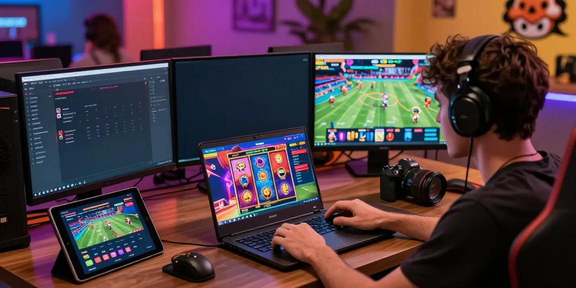 A80 gaming platform scene with a player enjoying diverse online games and vibrant graphics.