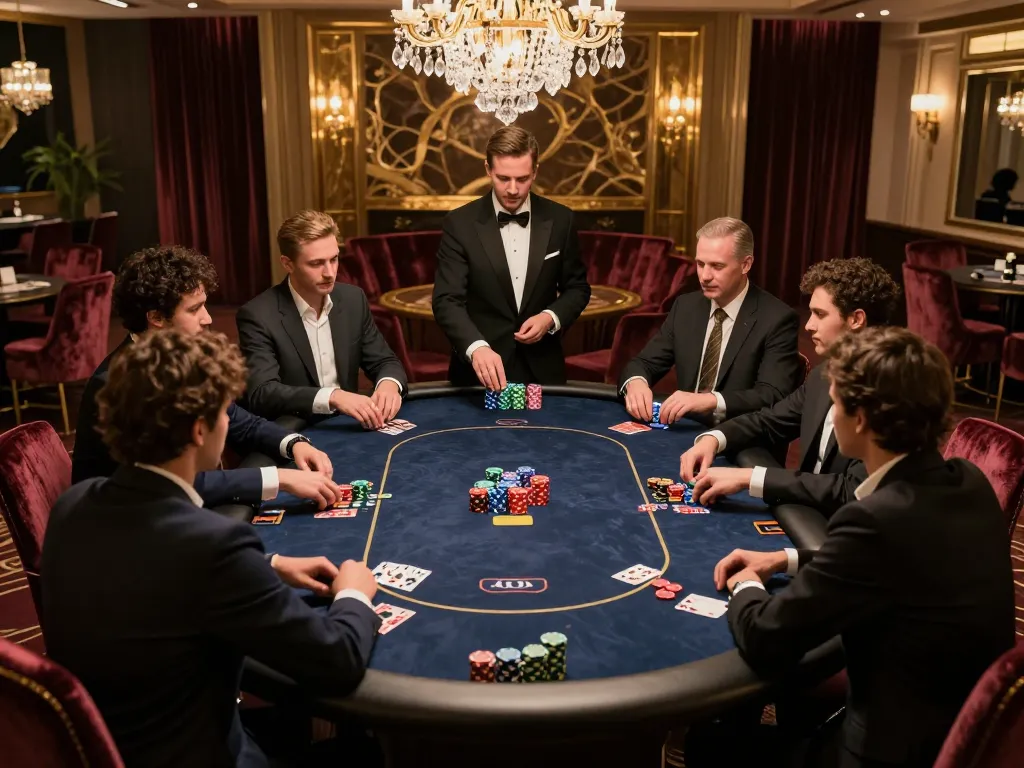 Experience high-stakes poker at five88 in a luxurious VIP gaming area with sophisticated players.