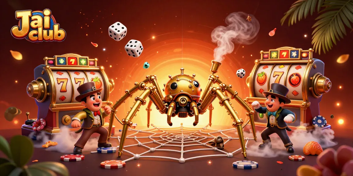 Experience Jai club's thrilling gameplay with our vibrant steampunk-themed illustration.