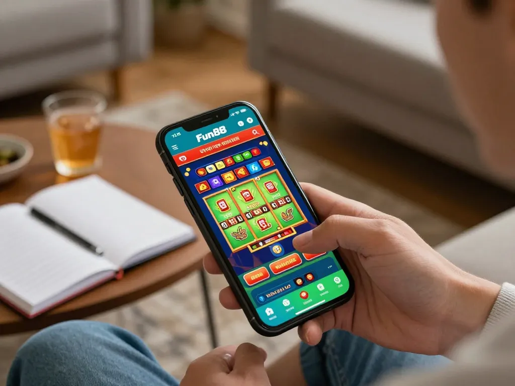 Engaging with Fun88 on mobile app for online betting experience at home