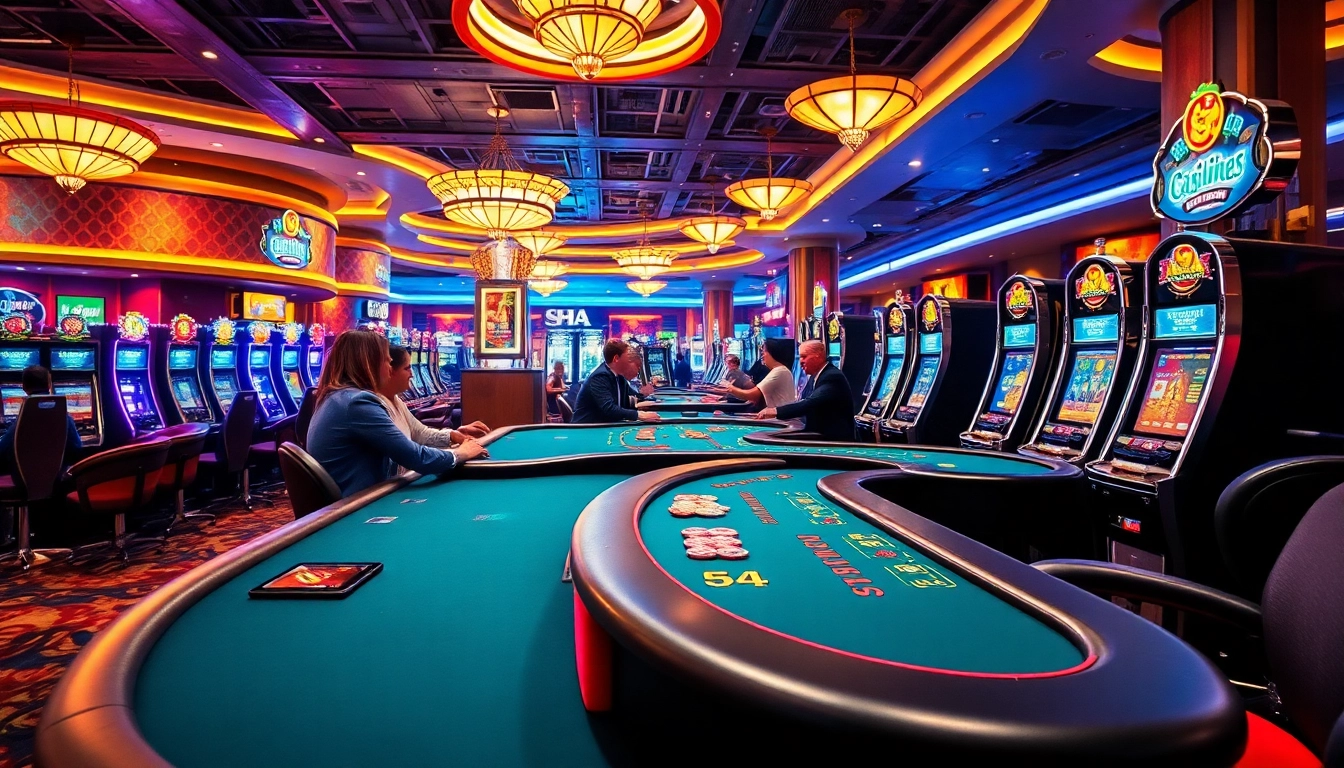 Engaging y3娱乐 casino environment featuring vibrant gaming tables and lively players.