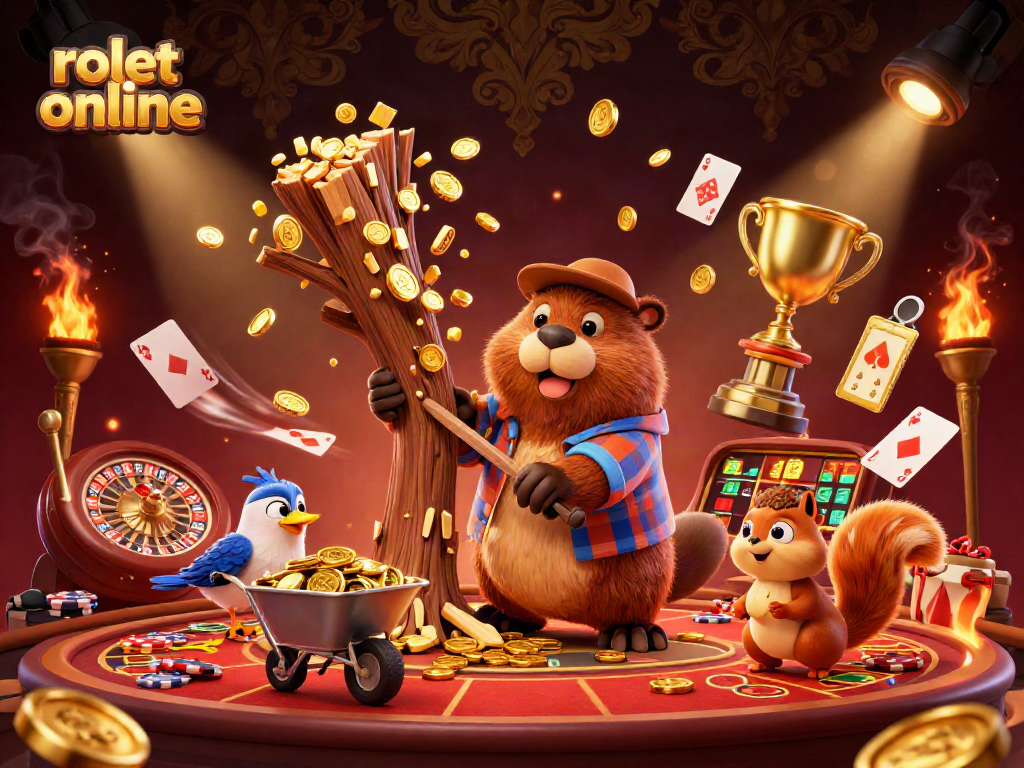 Play rolet online with vibrant casino characters in a dynamic 3D illustration showcasing action and excitement.