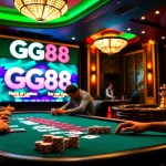 Exciting poker game scene at GG88 casino with players and vibrant chips.