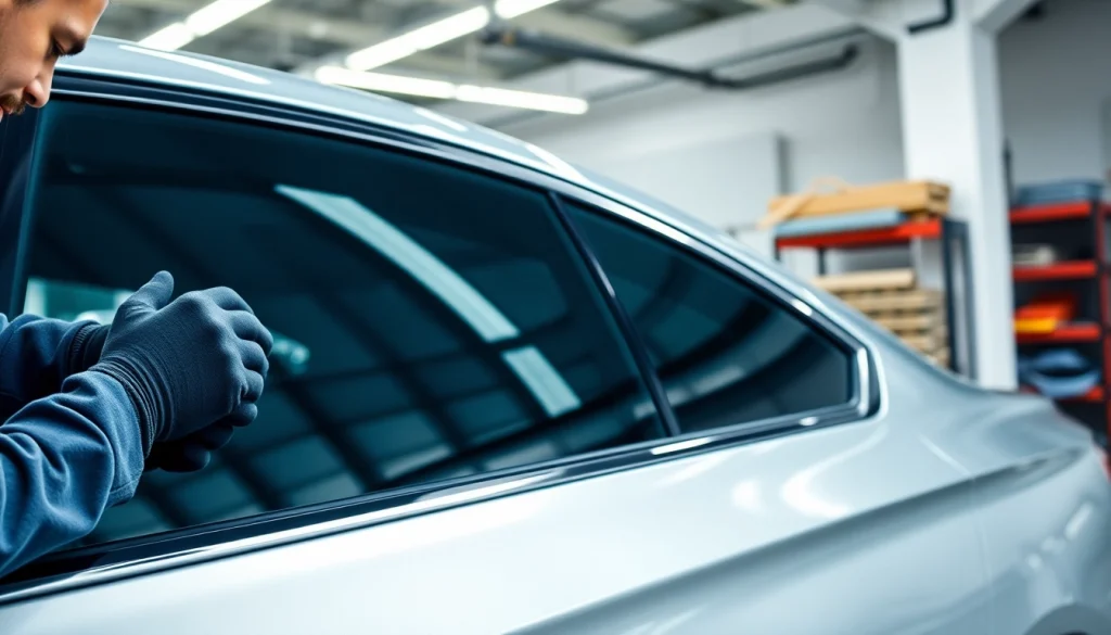 Enhance your vehicle with professional window tinting Cleveland TN, showcasing precision application.