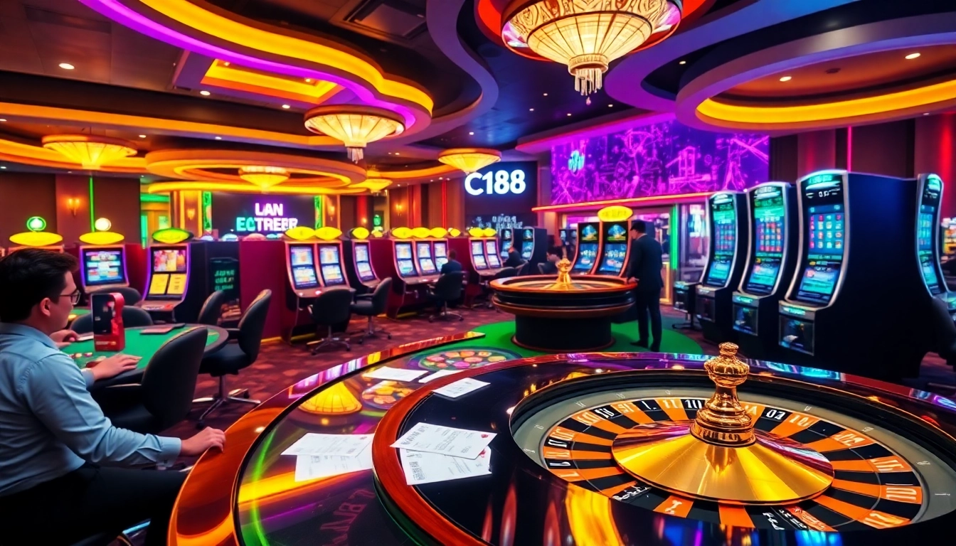 Experience exciting online gaming at C168 with advanced technology and vibrant casino visuals.
