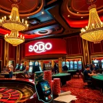 Engaged players enjoying games at SODO Casino, showcasing a vibrant gambling atmosphere.