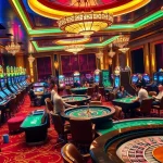 Experience thrilling play at hbbet casino with poker tables and vibrant slots in action.