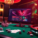 Experience exciting gameplay on RIKVIP with poker chips, cards, and a roulette wheel setup.
