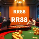 Experience the thrill of RR88 online gambling with exciting game action at a vibrant casino setting.