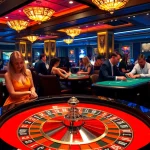 Exciting gaming action at trang chủ open88 casino, showcasing roulette and poker enthusiasts.