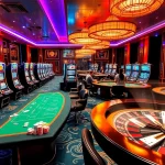Exciting casino environment showcasing 88i slot machines and poker action.