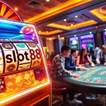 Experience the thrill of slot88 with vibrant slot machines and a lively casino atmosphere.