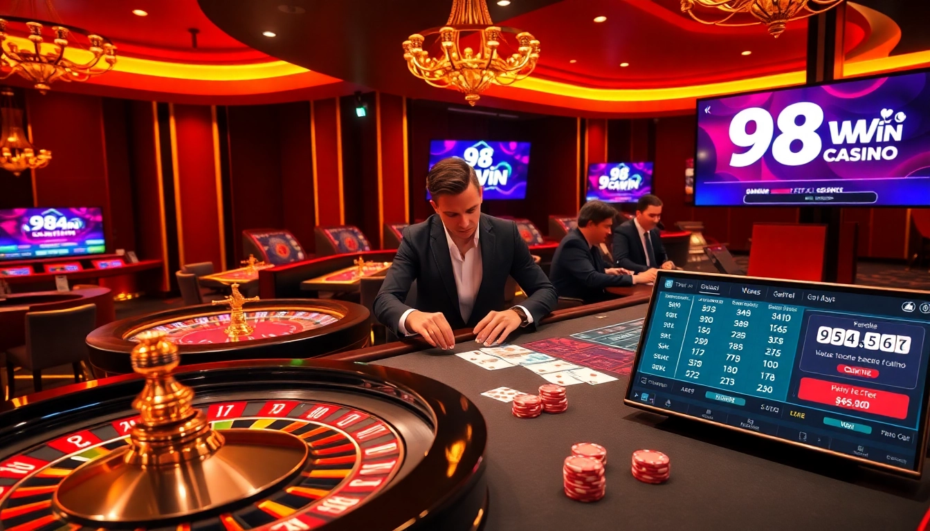 Experience the thrill of victory at 98win with exciting gameplay and vibrant casino visuals.