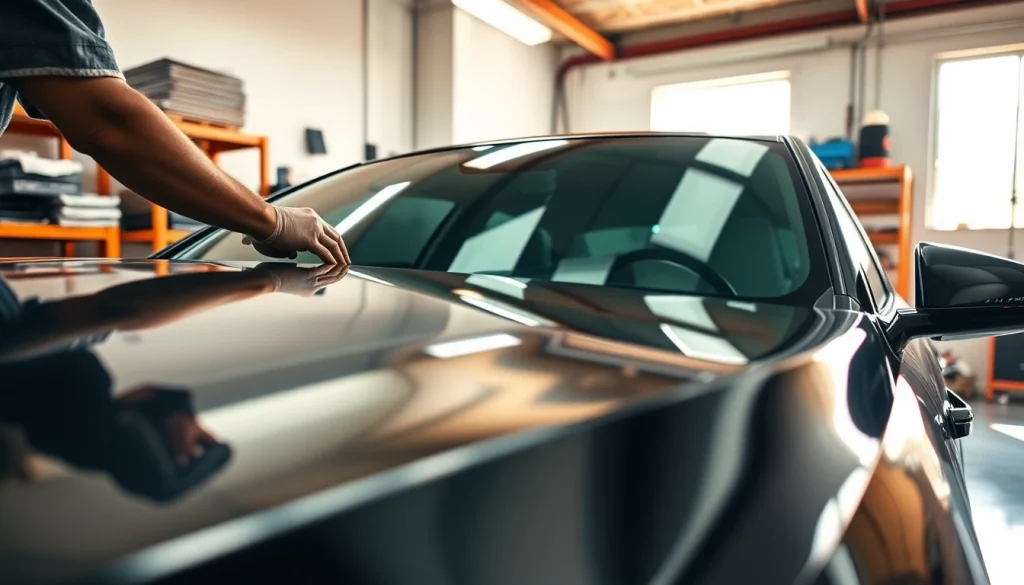 Apply auto window tint near me to enhance vehicle aesthetics and protection.