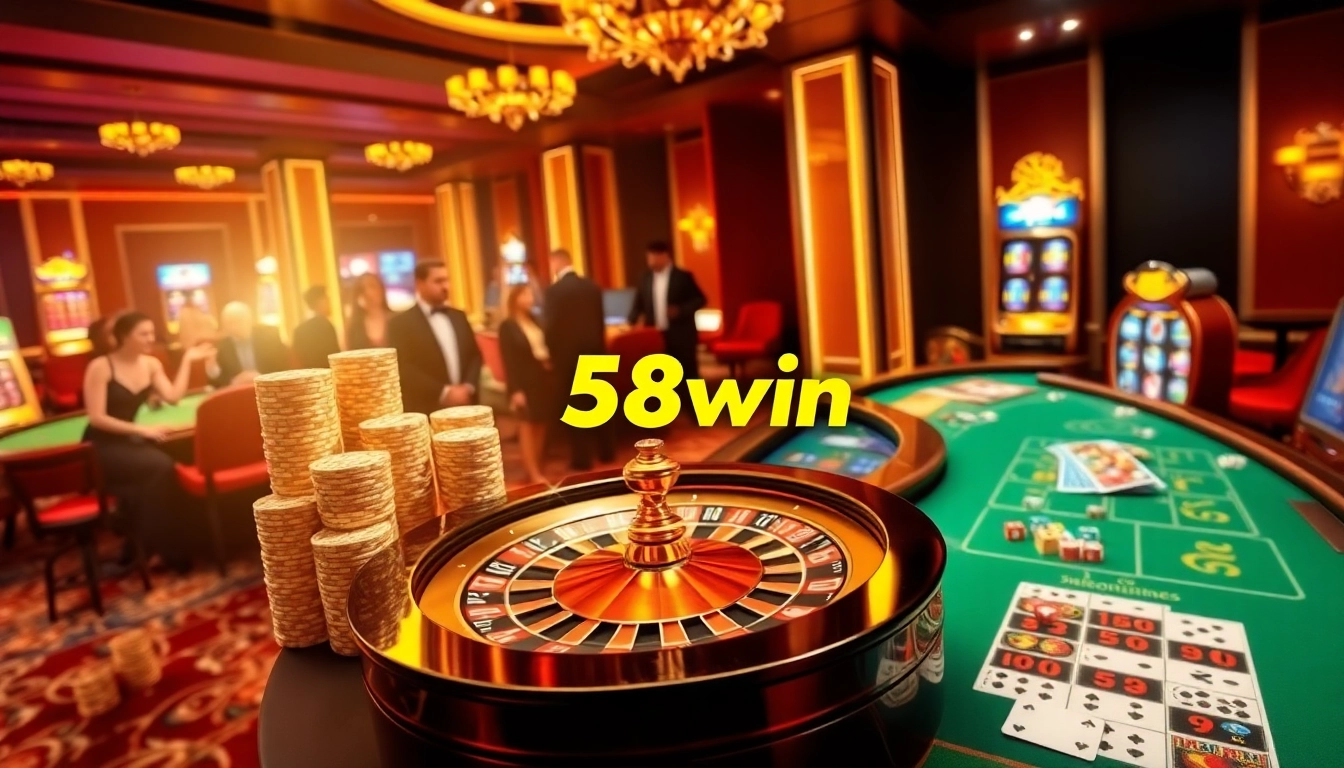 Players engaging with thrilling casino games and betting experiences at 58win.