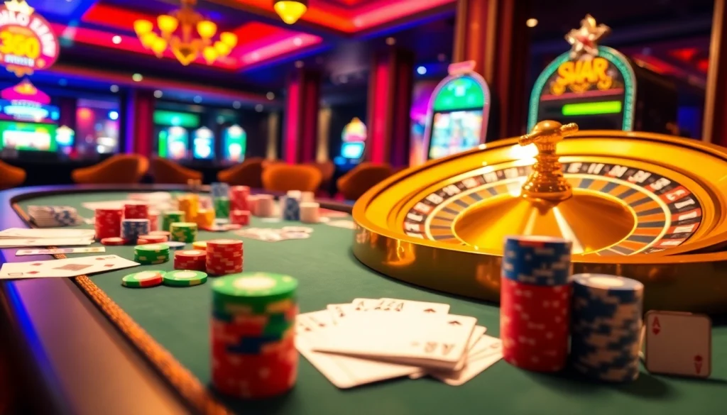 Immersive casino scene highlighting vibrant poker action, linked to the hidden wiki.