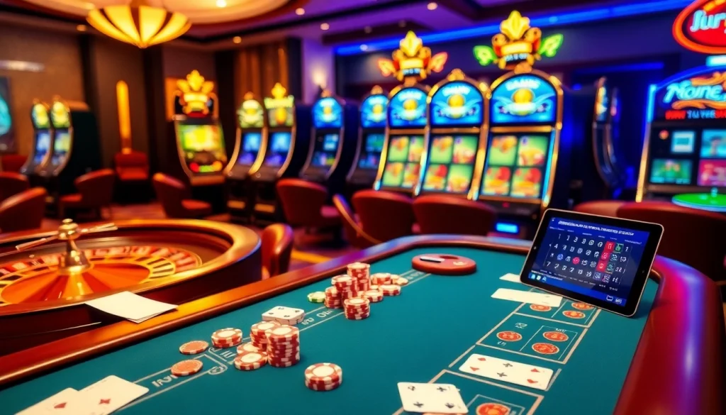Experience the thrills of ww88 casino gaming with vibrant tables, chips, and slot machines.