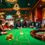 Experience the thrill of gambling at go88 gotham with players enjoying baccarat and exciting slot machines.