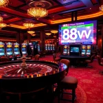 Feel the excitement at 88vv.marketing with players enjoying thrilling games in a luxury casino.