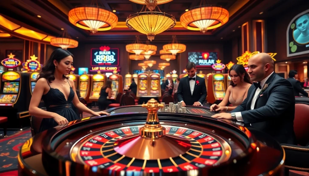 Experience high-stakes excitement at RR88 casino with vibrant roulette and poker games.