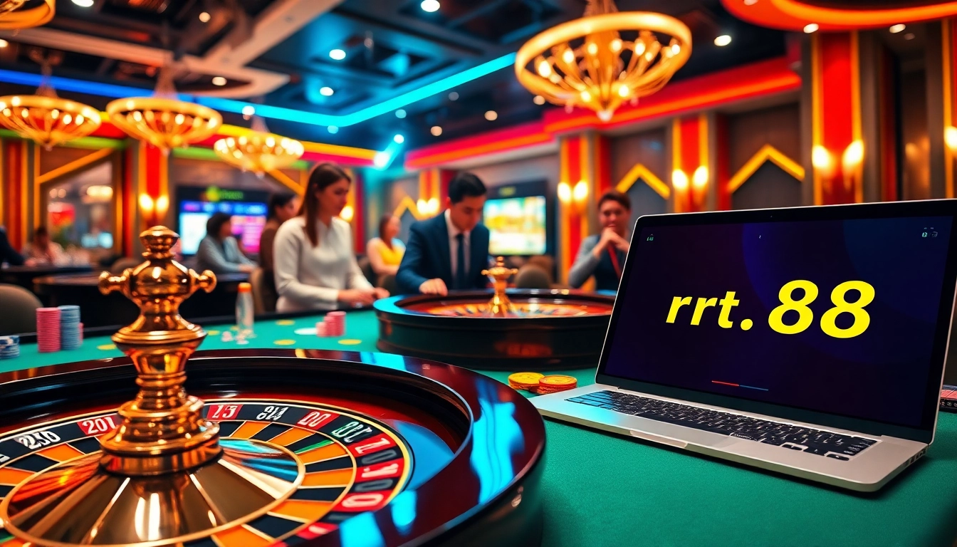 Gamble with excitement at the RR88 casino experience featuring roulette and chips.