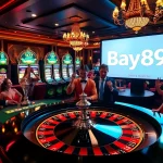 Experience thrilling gameplay at Bay789's luxurious casino tables and vibrant gaming atmosphere.