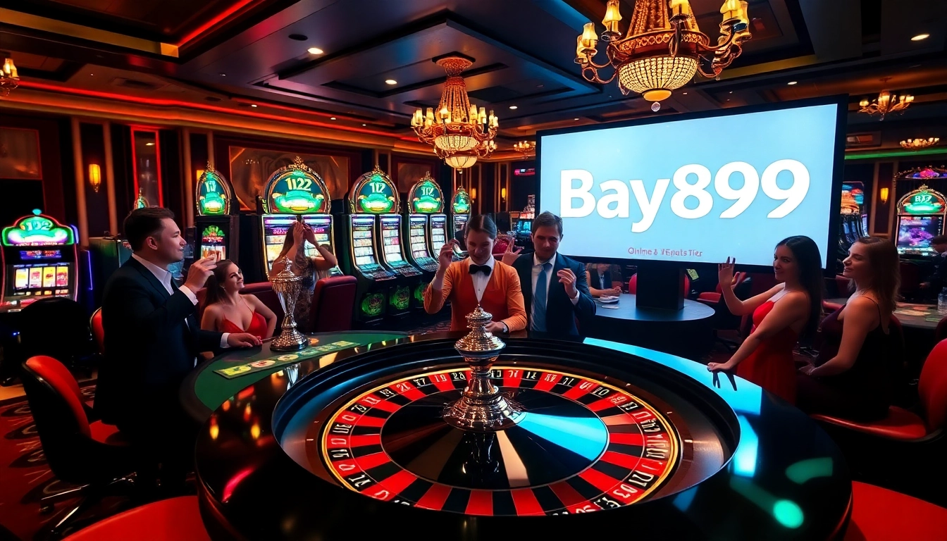 Experience thrilling gameplay at Bay789's luxurious casino tables and vibrant gaming atmosphere.