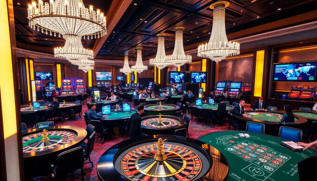 Exciting casino atmosphere featuring OPEN 88 with vibrant poker chips and roulette wheels.