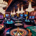Exciting casino atmosphere featuring OPEN 88 with vibrant poker chips and roulette wheels.