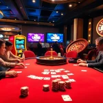 Experience the thrill of online gambling at uk88 video, featuring an intense poker game in a luxurious casino setting.