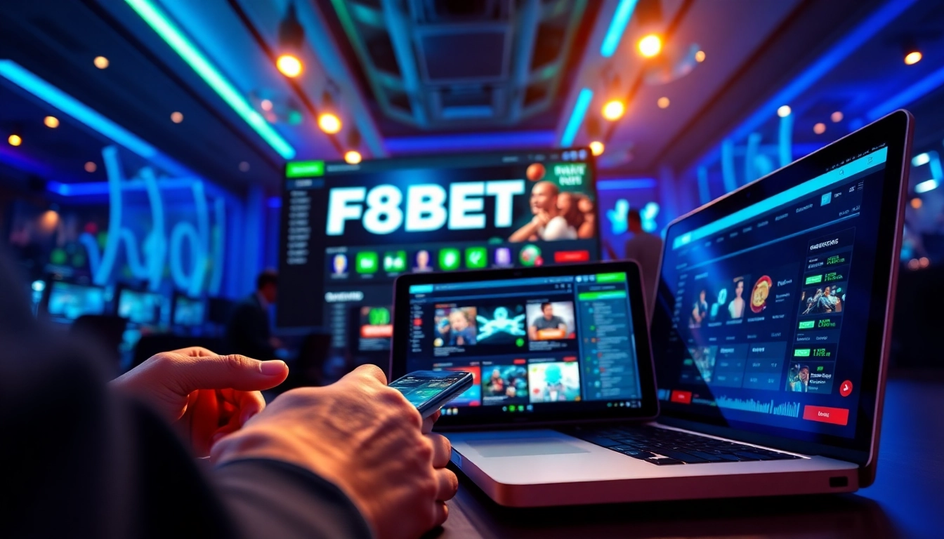 Experience F8BET's top-notch online betting interface featuring diverse gaming opportunities.