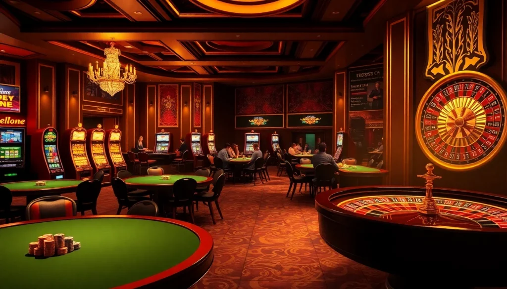 Centralized casino login system showcased with vibrant gaming elements and engaging players.