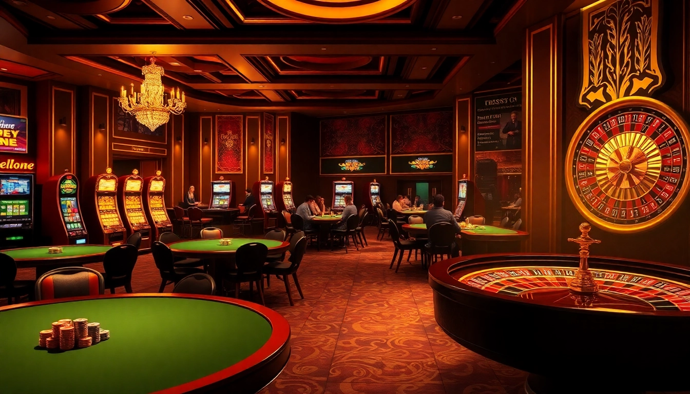 Centralized casino login system showcased with vibrant gaming elements and engaging players.
