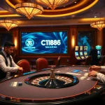 C168 casino scene depicting exciting gameplay at a roulette table with professional dealers.