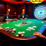Experience sunwin casino excitement with vibrant poker chips and cards on a luxurious table.