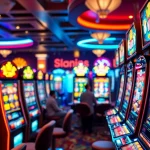 Players enjoying their time at slot888 gaming machines, capturing the thrill of online gambling.