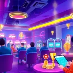 Exciting GO88 gaming environment with players enjoying diverse games and vibrant neon lights.