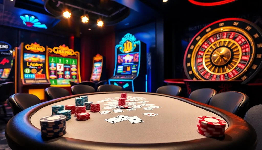 Experience the excitement of winning at https://rr88k1.com/ with a stunning poker game setup.