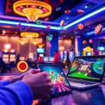 Sunwin online gaming scene showcasing diverse digital casino games in an inviting environment.