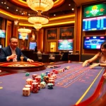 Players enjoying the Tài Xỉu MD5 game at https://taixiumd5.fan/ with vibrant dice and poker chips.