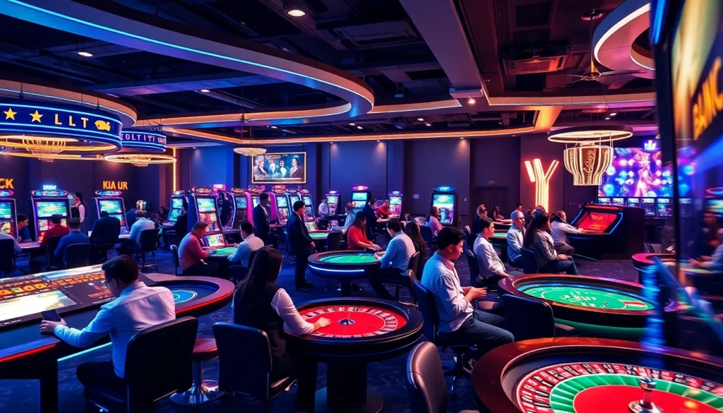 Experience the excitement of online gaming at https://kjc.football/, featuring a luxurious live casino environment.
