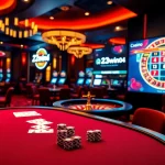 Experience the thrill of gambling at 23win04 with luxurious casino visuals and vibrant gaming elements.