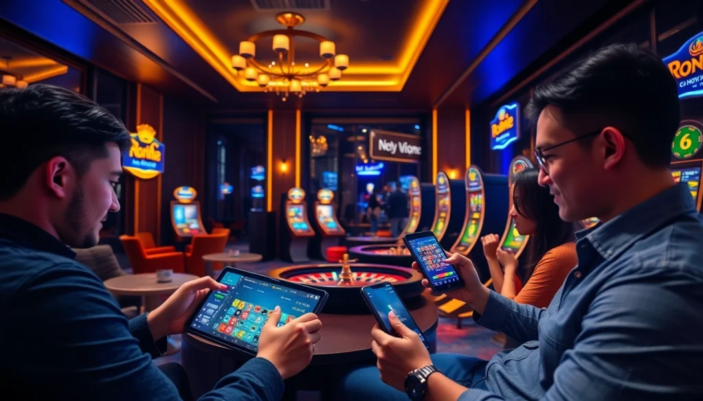 Engaging players on the Nhat VIP online gaming platform with vibrant casino elements.