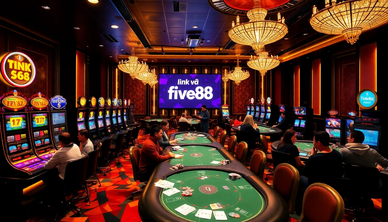 Experience the thrill of gaming with link vào five88 at a luxurious casino.