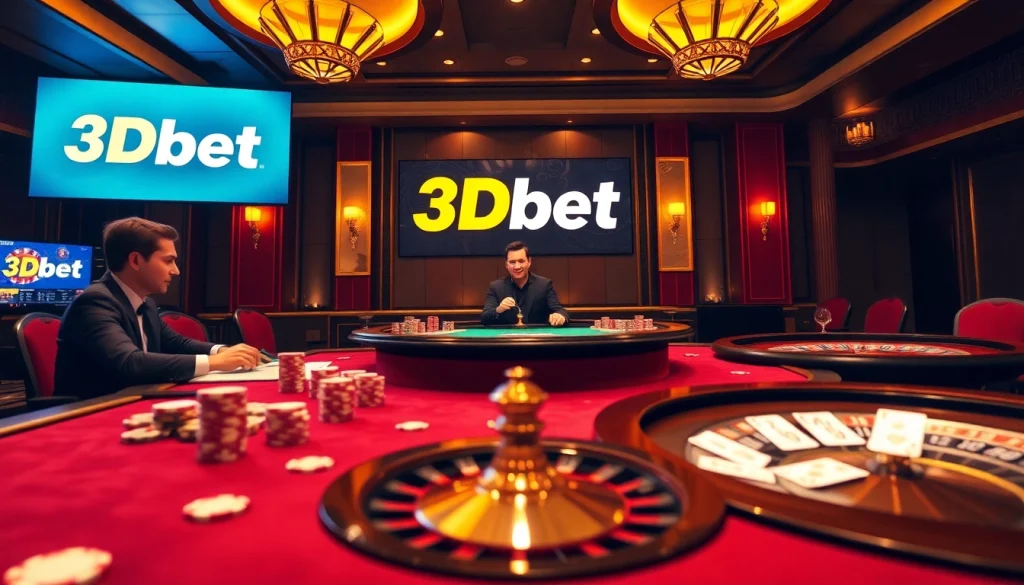 Experience the thrill of gaming at 3Dbet with professional dealers and luxurious casino ambiance.