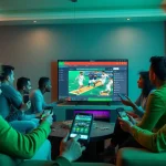 Engaging online betting experience at https://nhacaiuytin.us.com/ with people enjoying a vibrant gaming environment.