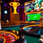 Situs Judi Bola Piala Dunia 2027 showcasing an interactive online betting interface with soccer-themed graphics and lively casino elements.